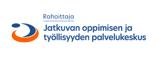 Logo, jossa teksti Rahoittaja Jatkuvan oppimisen ja työllisyyden palvelukeskus.